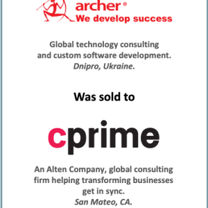 P2P Consultants Advise the Sale of Archer Software to Alten-cPrime